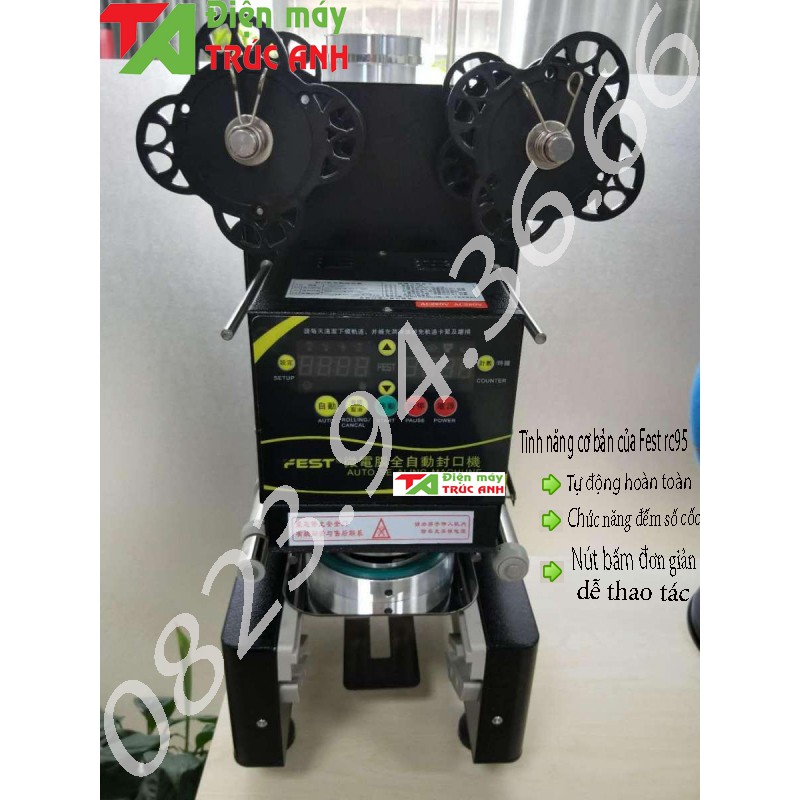 Bàn Thanh Nhiệt Độ Máy Dập Nắp Cốc - Máy dập nắp cốc YFang - Fest Rc95