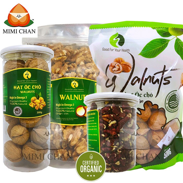 Nhân Quả Óc Chó Đã Tách Vỏ Mỹ Túi 500gr, Hạt Walnuts Tốt Cho Nam Giới, Thai Phụ