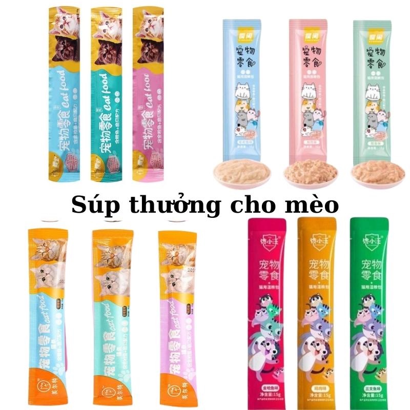 Súp thưởng dinh dưỡng cho chó mèo thú cưng shizuka thanh 15g