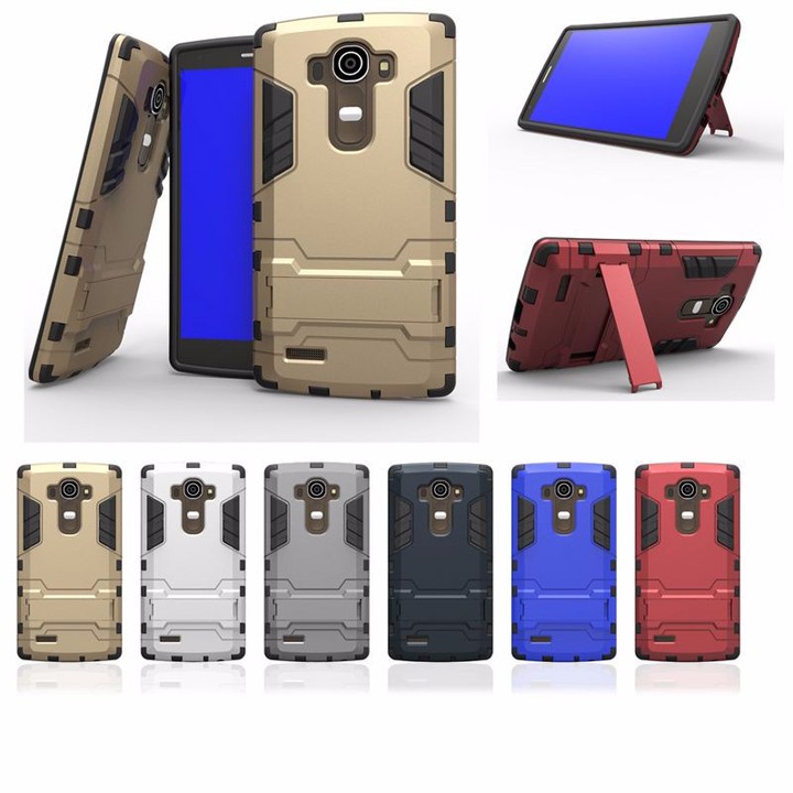 Ốp lưng LG G4 chống sốc Iron man có chân dựng máy