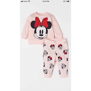 Bộ nỉ Mickey hồng BG