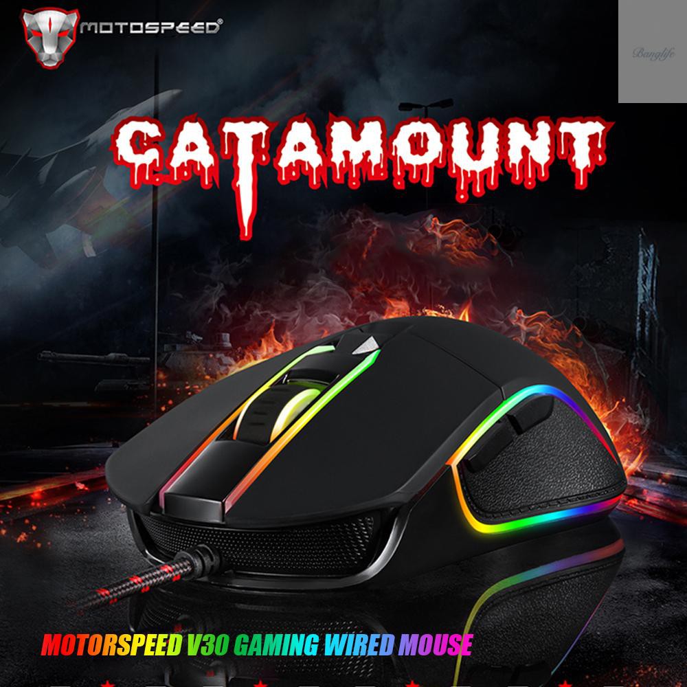 Chuột Gaming Motospeed V30 Quang Học Có Dây 6 Nút Bấm 3500dpi