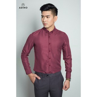 Sơ mi đỏ đô chấm bi