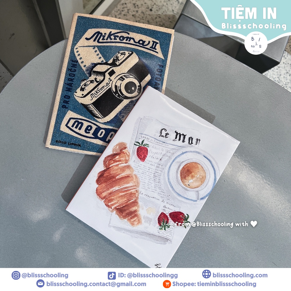 Giấy Bao Tập Họa Tiết Retro | 2022 Collection | Đọc kĩ mô tả | Thiết kế bởi Tiệm In Blissschooling