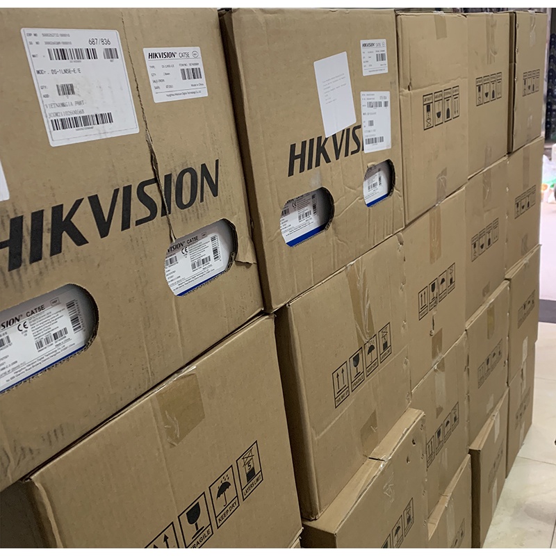 Cuộn Dây Cáp Mạng Cat5E CAT6 Hikvision 8 Lõi Đồng Nguyên Chất Cuộn 305M - Chuyên Dụng Cho Camera IP