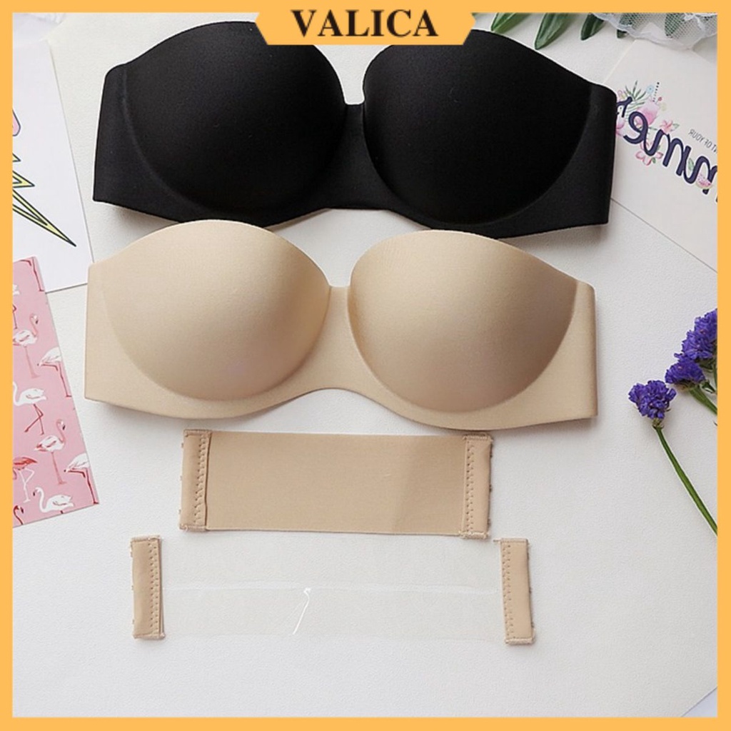 Áo ngực không dây chất su mút mỏng - Áo lót nữ không gọng, cúp ngực mặc váy hở lưng xinh xắn VALICA A218