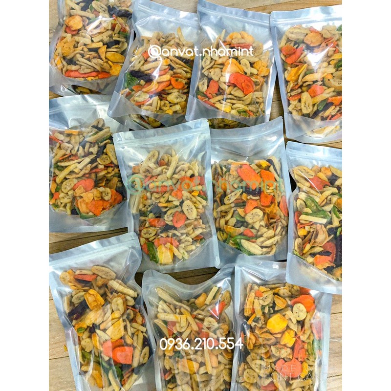Trái cây/hoa quả thập cẩm sấy 500g không vỡ vụn