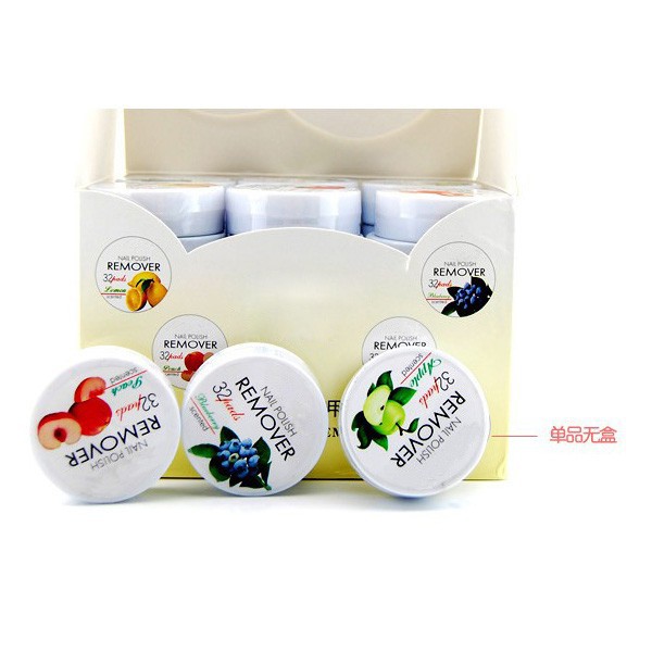 Hộp 32 miếng giấy ướt tẩy sơn móng mùi hoa