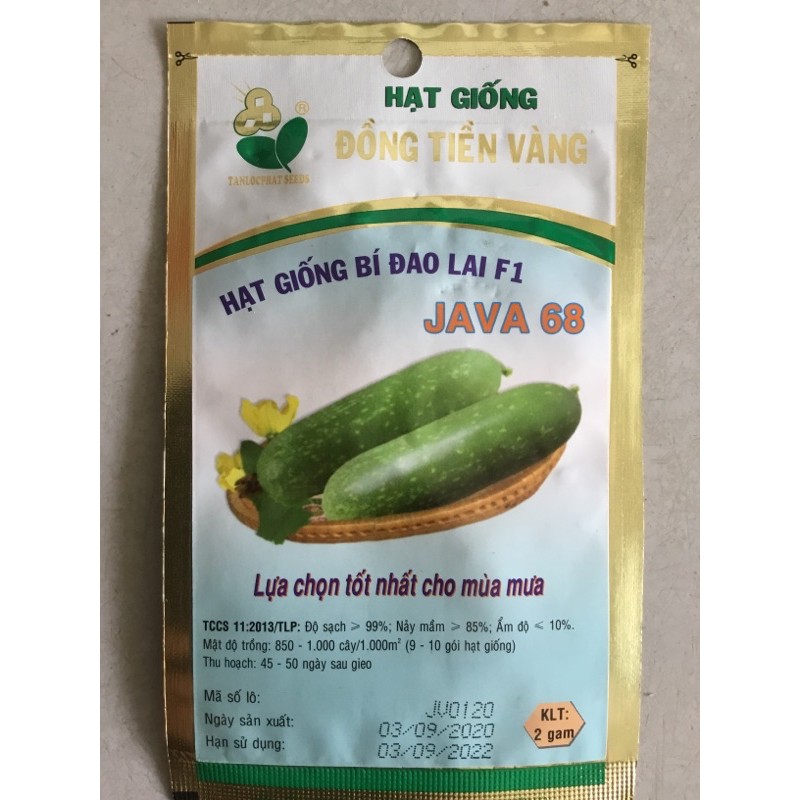 Hạt giống bí đao lai Java 68 Đồng Tiền Vàng