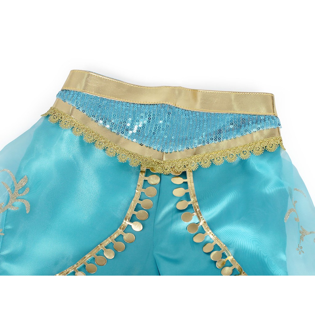 Children Dancer Costume Halloween Aladdin Princess Jasmine Cosplay Costume  for Halloween Christmas Birthday Party Cosplay Gift