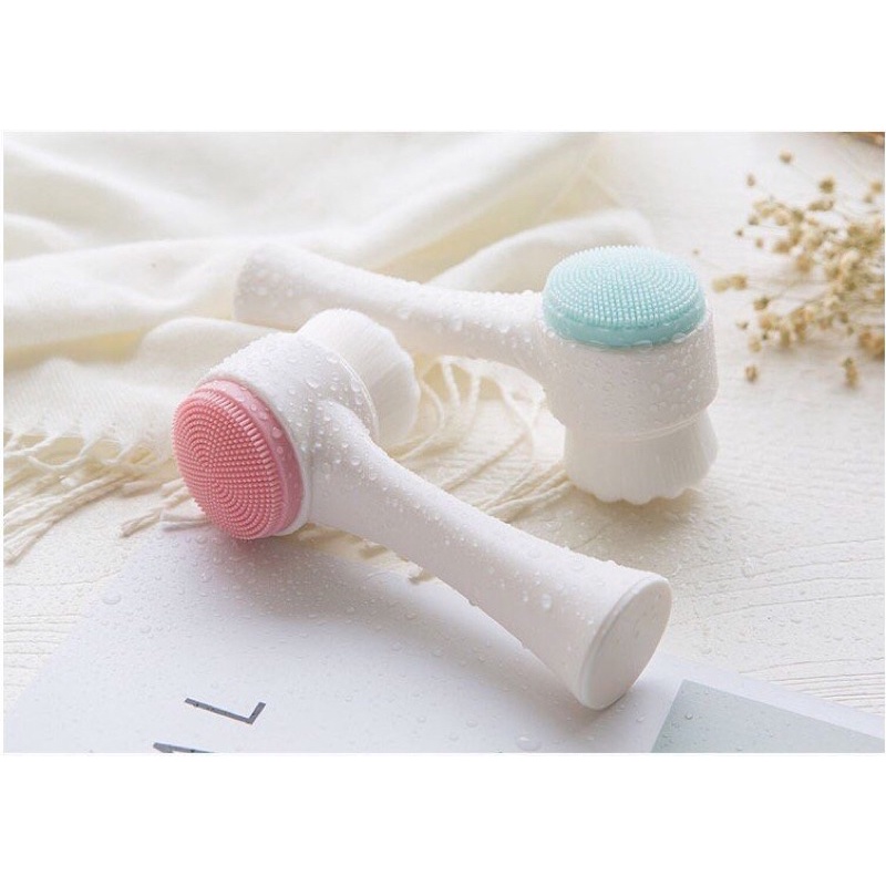 Cọ rửa mặt 2đầu massage mềm mại