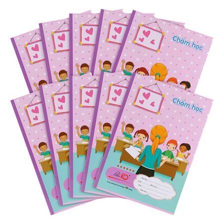 Combo 5 Quyển Tập học sinh Thiên Long 200 trang 4 ô ly ngang 60 gsm Điểm 10