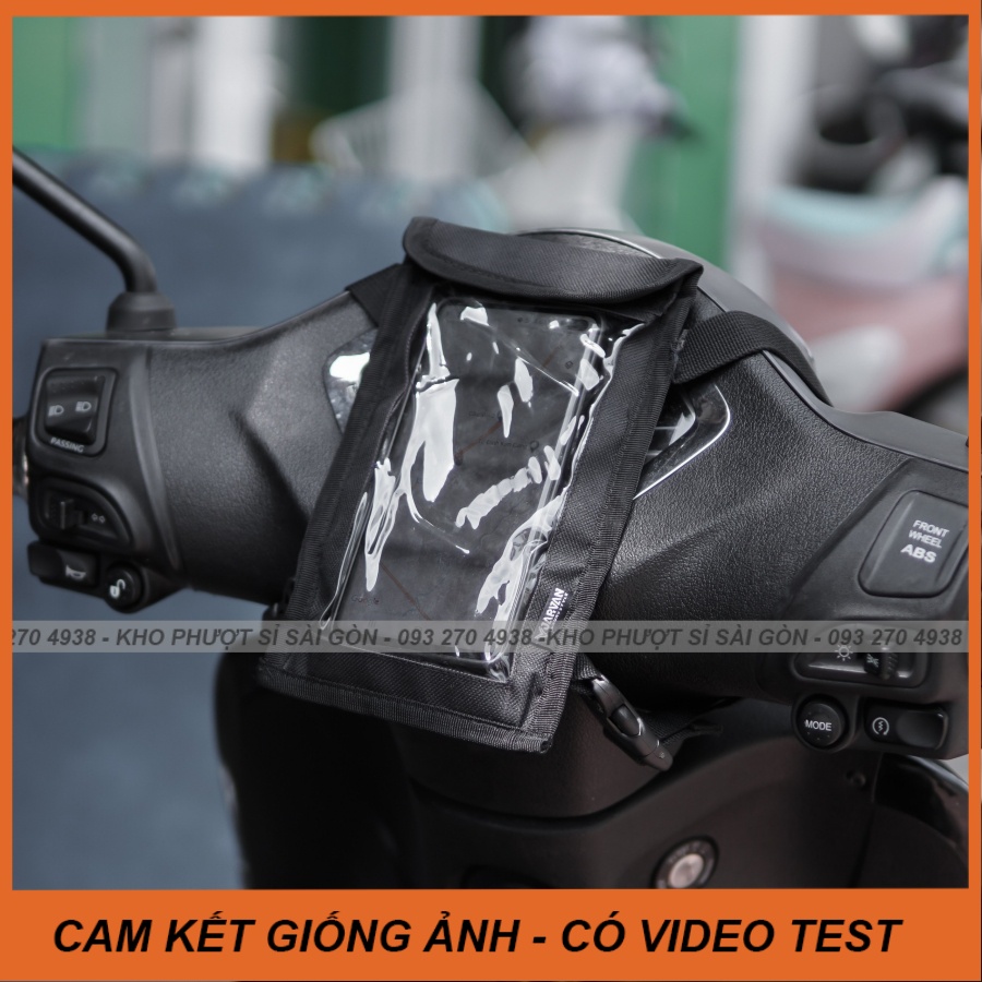 Phiên bản túi treo đầu xe MINI đựng điện thoại cảm ứng được chạy giao hàng - chạy Grab tiện lợi
