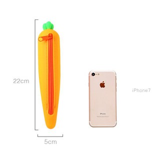 Túi bút cà rốt silicone