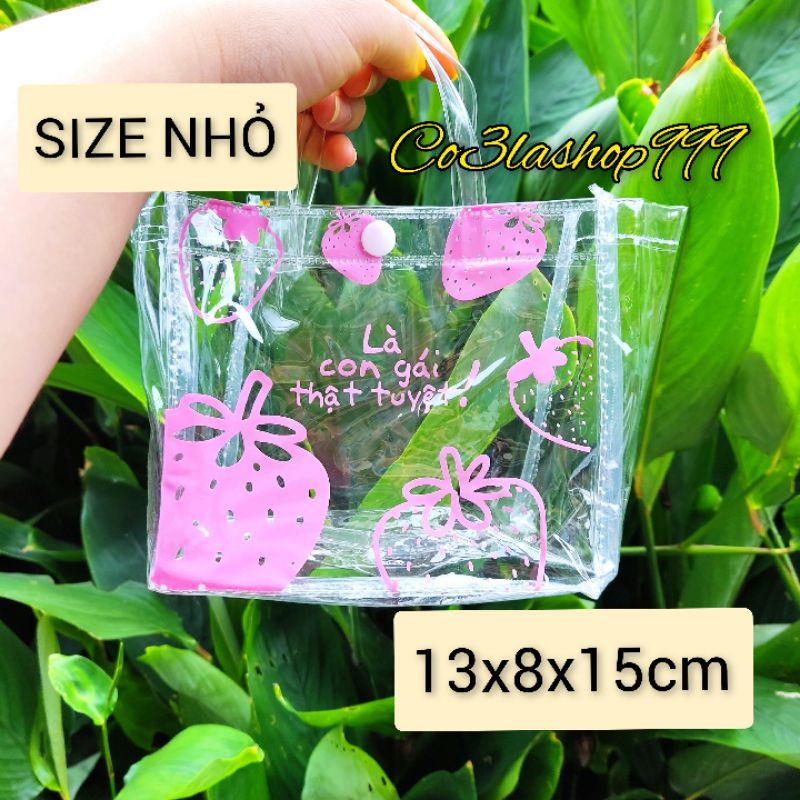 Túi nhựa trong suốt nút bóp SIZE NHỎ đựng đồ dùng, phụ kiện nhỏ xinh