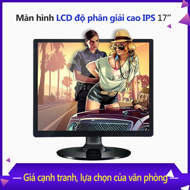 FU123/FU124 Màn hình máy tính LCD 17 inch, 19 inch máy tính để bàn màn hình HD chơi game xem phim vinhthuan.shop