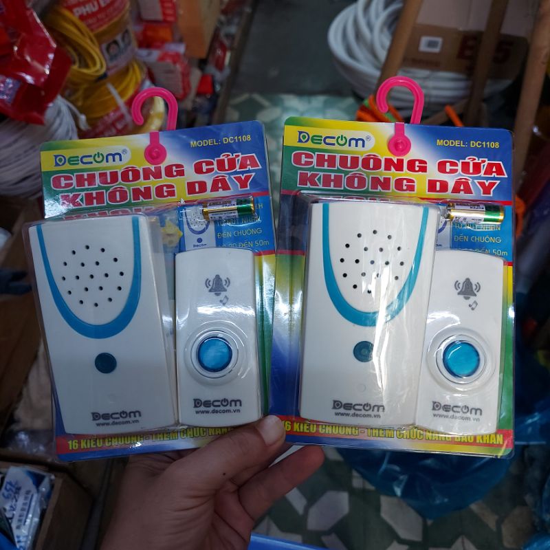 Chuông điện không dây chính hãng DeCom DC 1108