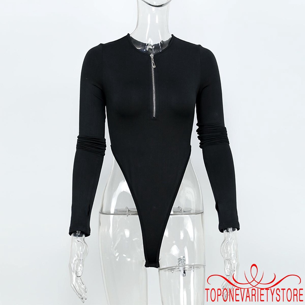 Áo liền quần tay dài khóa kéo thời trang dành cho nữ