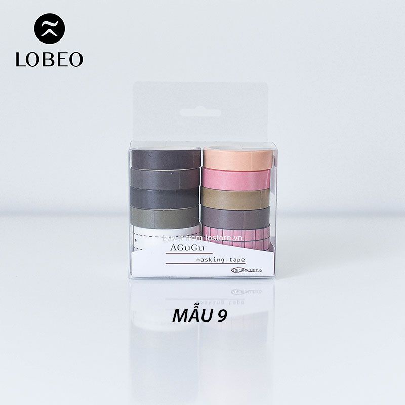 [LỖ STORE]  Combo 10 cuộn Washi Sweet Dream Tông Pastel (Mẫu 7-8-9-10)