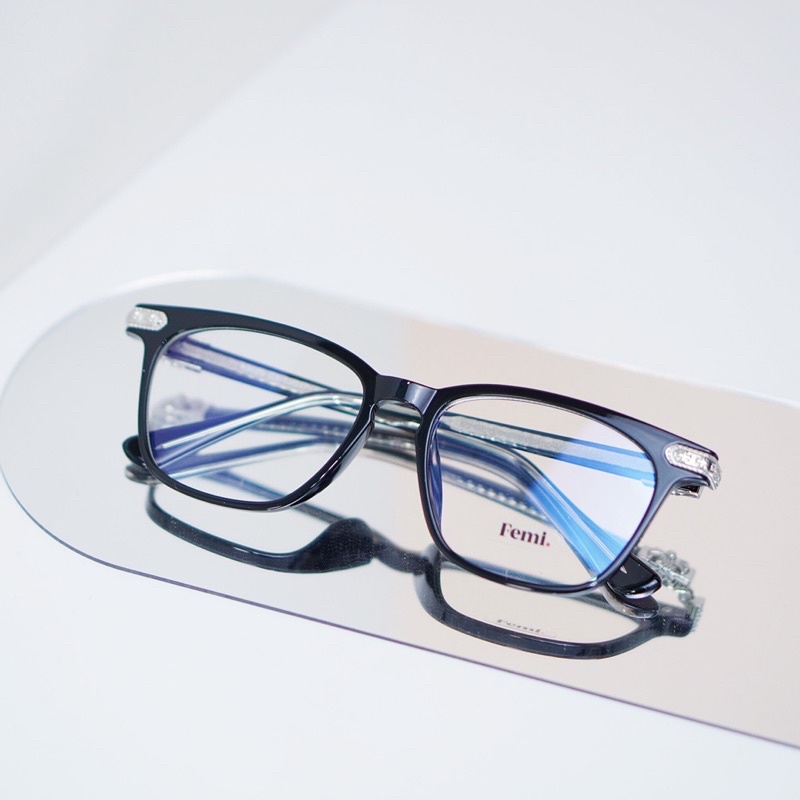 Gọng kính vuông nam nữ Femi Nash chính hãng mắt kính cận cao cấp