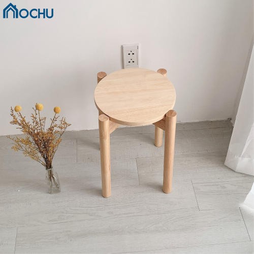 Ghế Đôn Gỗ Mặt Tròn Trang Điểm Làm Việc OCHU STOOL Nội Thất Decor Phòng Khách