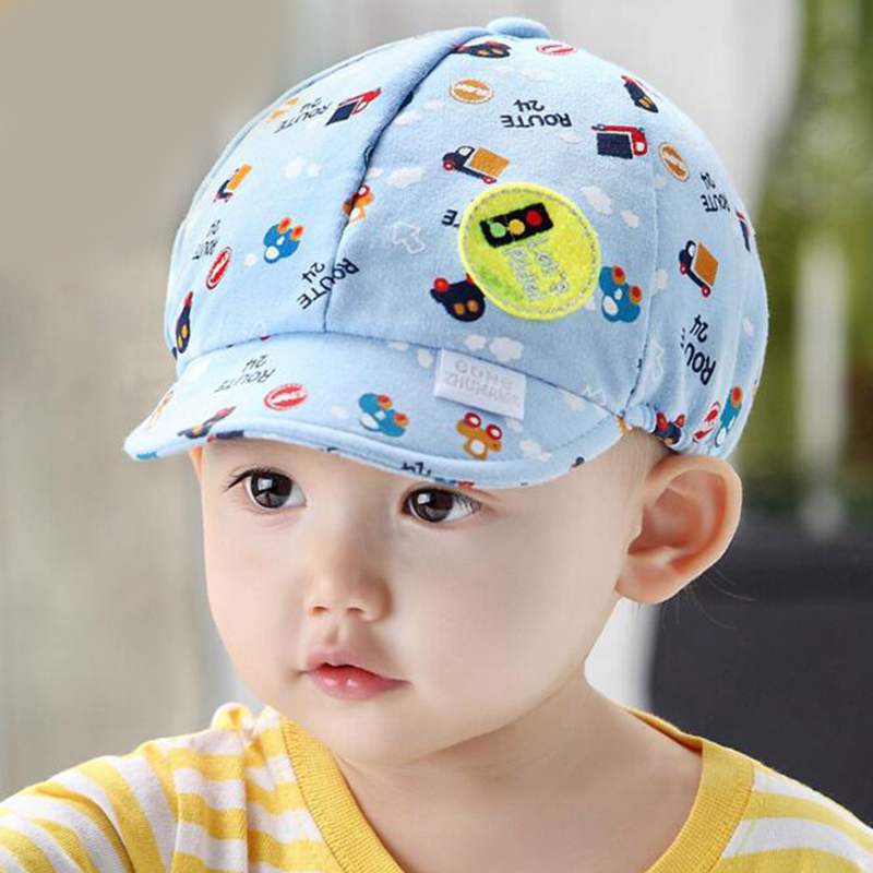 Mũ lưỡi trai cotton in họa tiết hoạt hình phong cách bóng chày đáng yêu dành cho trẻ em