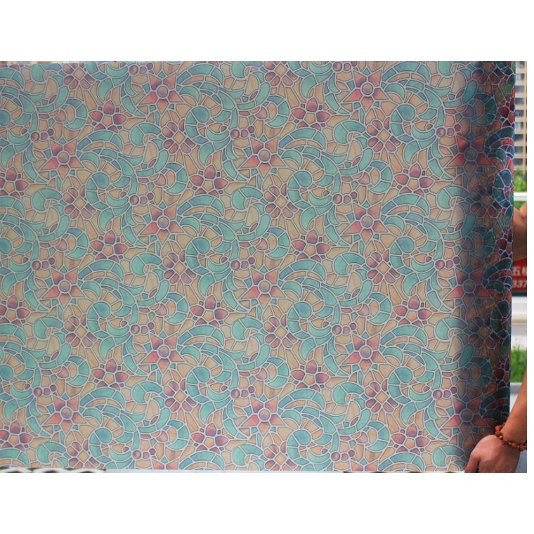 5M Giấy Dán Kính họa tiết ngũ sắc không cần keo - khổ 0.45m - DK053 | BigBuy360 - bigbuy360.vn