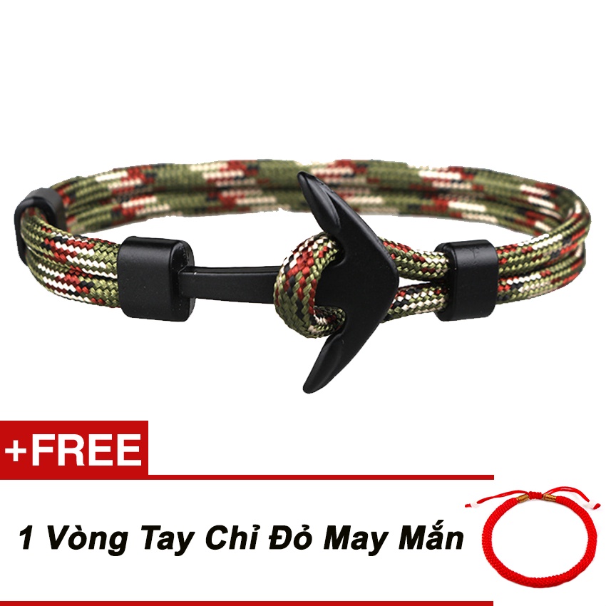 Vòng Tay EBI Nam Unisex Mỏ Neo Anchor Lịch Lãm Tặng kèm vòng tay Chỉ Đỏ May Mắn