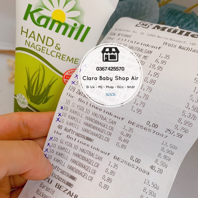 (Air ✈️ đủ bill) Kem dưỡng da tay và móng tay Kamill 100ml
