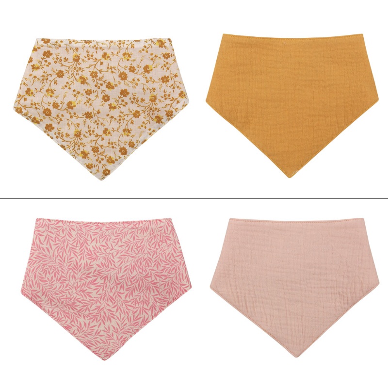 Yếm Ăn Hình Tam Giác Chất Liệu Cotton Thân Thiện Với Da Dành Cho Bé Trai Và Bé Gái