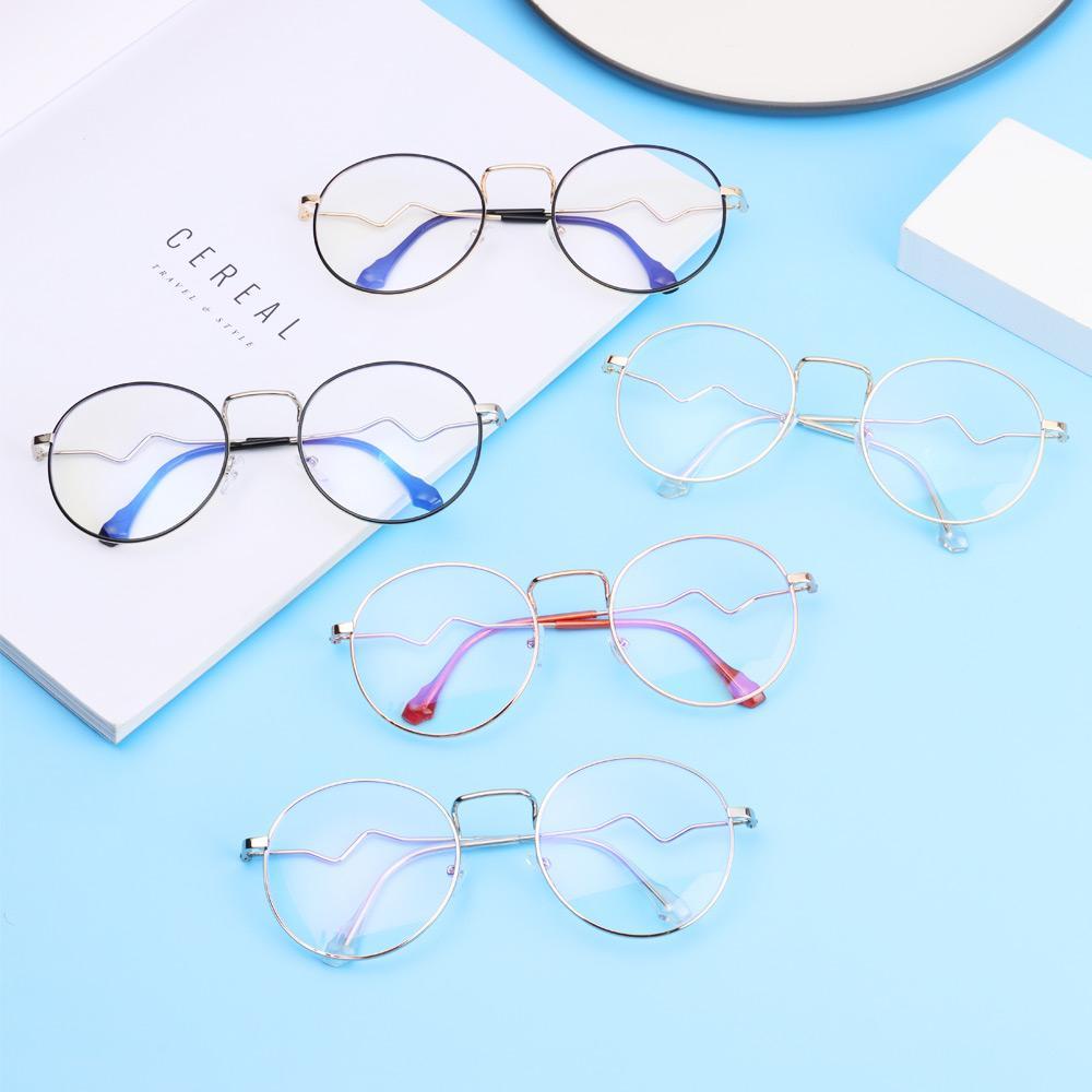 Kính Chống Bức Xạ Tròng Tròn Phong Cách Vintage Thời Trang Cho Nữ