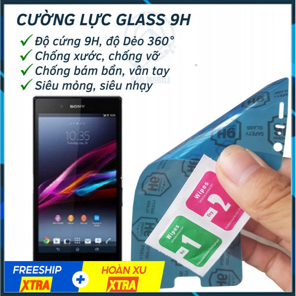 Dán cường lực mặt trước, mặt sau Sony Z Ultra ( full màn )