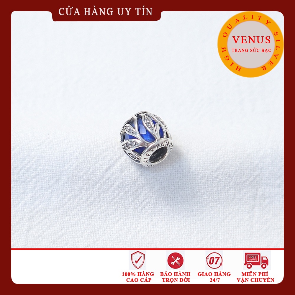 [Charm bạc 925 cao cấp] Charm cầu lá đá đỏ- Mã sản phẩm VENUSCDD