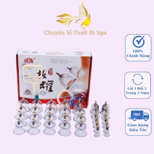 Bộ Giác Hơi Chân Không 32 Cốc Dùng Trong Spa, Cá Nhân