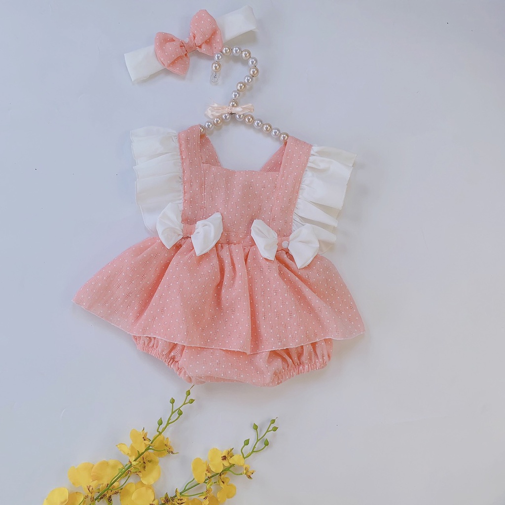 Body bé gái hoạ tiết nơ chấm bi [𝑻𝑨̣̆𝑵𝑮 𝑲𝑬̀𝑴 𝑻𝑼𝑹𝑩𝑨𝑵] SU SHOP-mặc sinh Nhật- thôi nôi quà tặng