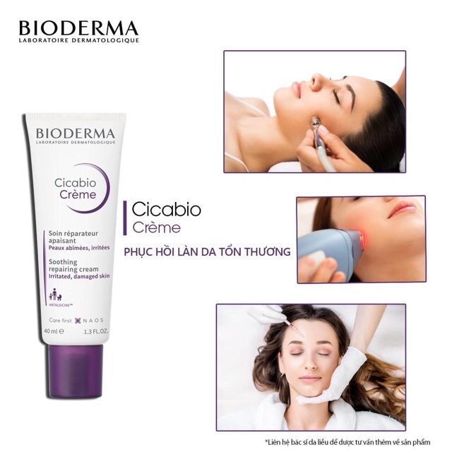 Kem Dưỡng Bioderma Chăm Sóc Và Làm Dịu Da Bị Kích_Ứng Cicabio Creme 40ml