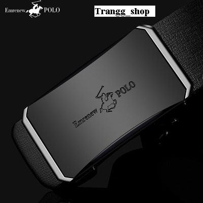 Thắt Lưng Nam Da Bò Cao Cấp Emrenew Polo 2 Lớp Full Hộp Đựng Mặt Khóa Hợp Kim