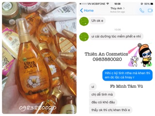 Dầu dưỡng tóc garnier ultra doux pháp