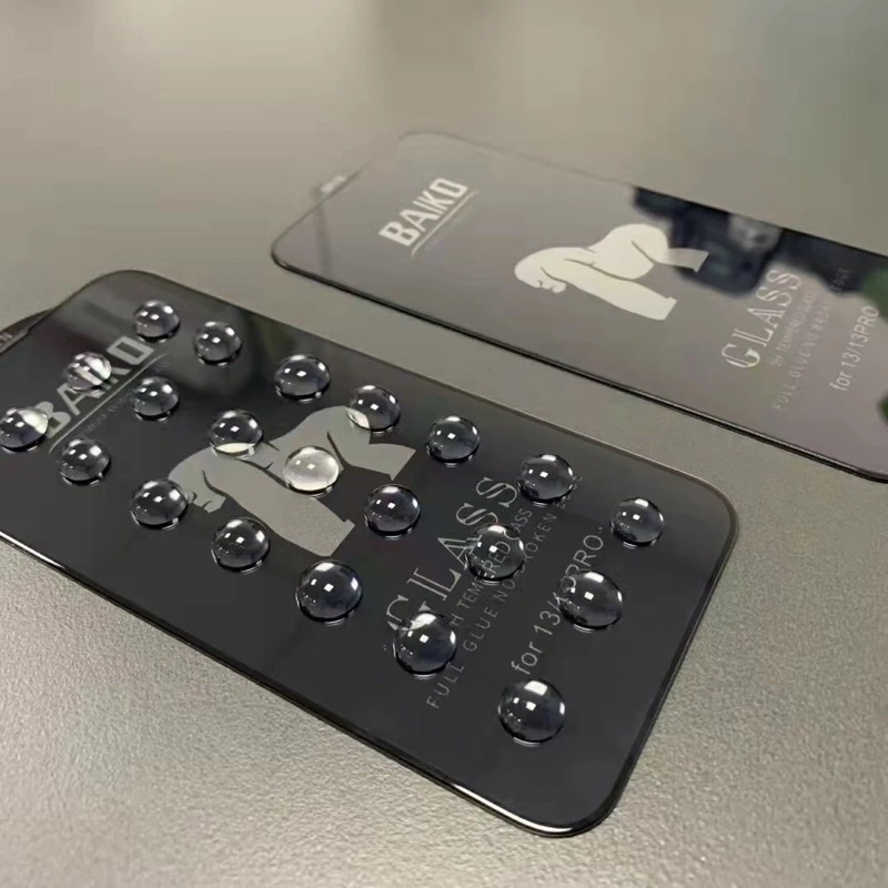 Cường lực kèm màng loa chống bám bụi bo sát viền siêu mỏng Baiko Kingkong có khăn lau cho Iphone