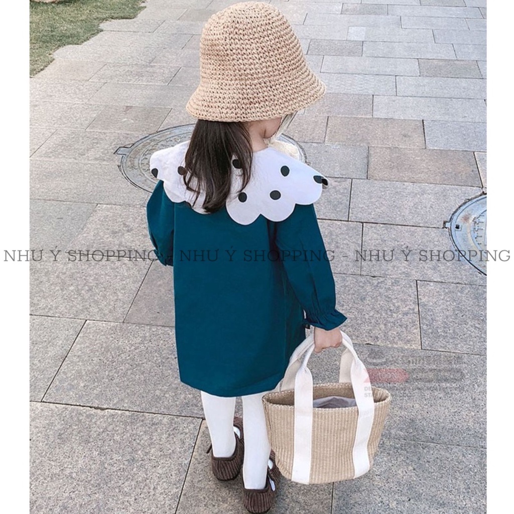 Nón mũ cói mềm cột nơ xinh tiểu thư cho bé gái (từ 2 tuổi -5 tuổi vừa)