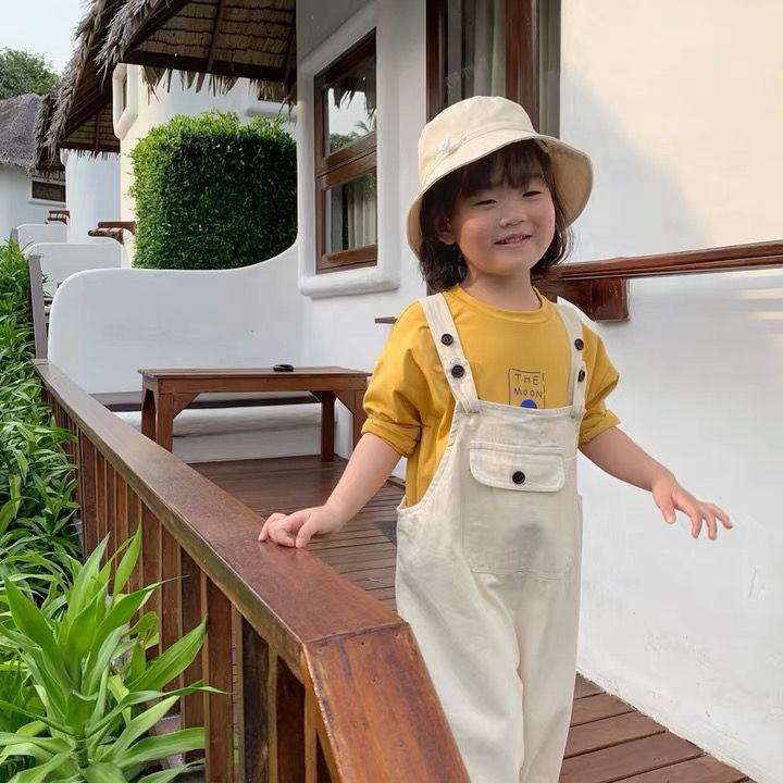 Quần Yếm Cotton Thời Trang Hàn Quốc Nhật Bản 2022 Dành Cho Bé Trai Gái