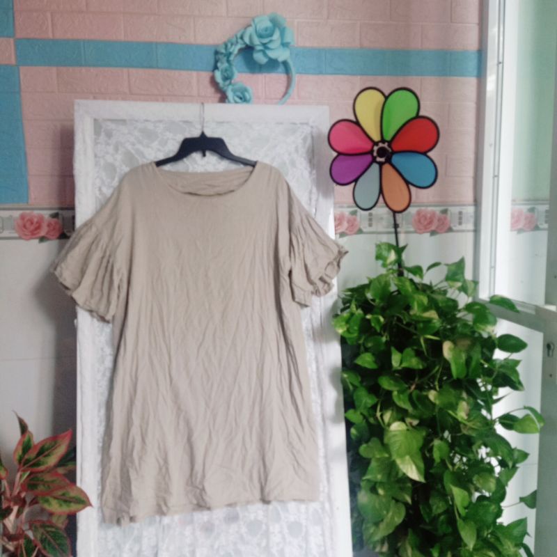 Đầm suông tay loe màu vintage siêu xinh hàng secondhand freesize