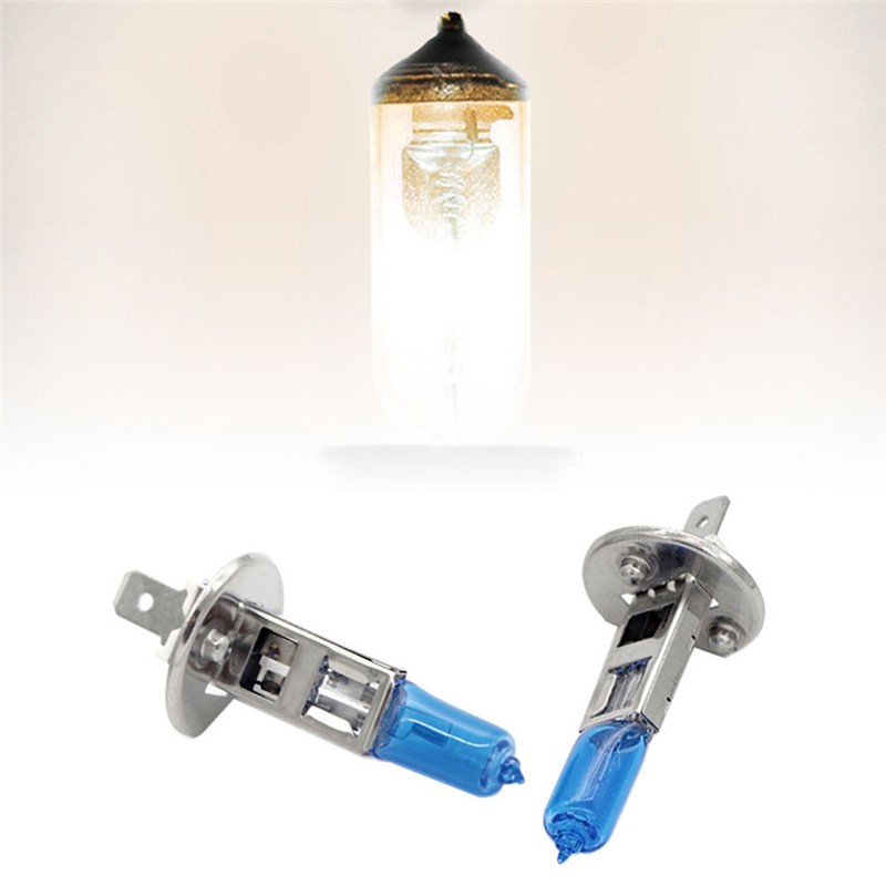 Set 2 bóng đèn halogen H1 12V 100W ánh sáng trắng 6000K cho xe ô tô