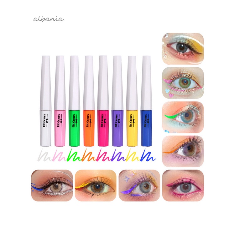 Bút kẻ mắt dạng lỏng màu cầu vồng dễ dàng tẩy trang cho nữ | BigBuy360 - bigbuy360.vn