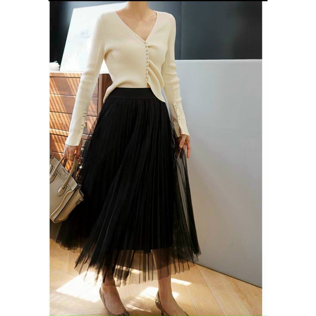 CHUYÊN SỈ - CHÂN VÁY MIDI VON HAI LỚP CHO NỮ 130/135 | BigBuy360 - bigbuy360.vn