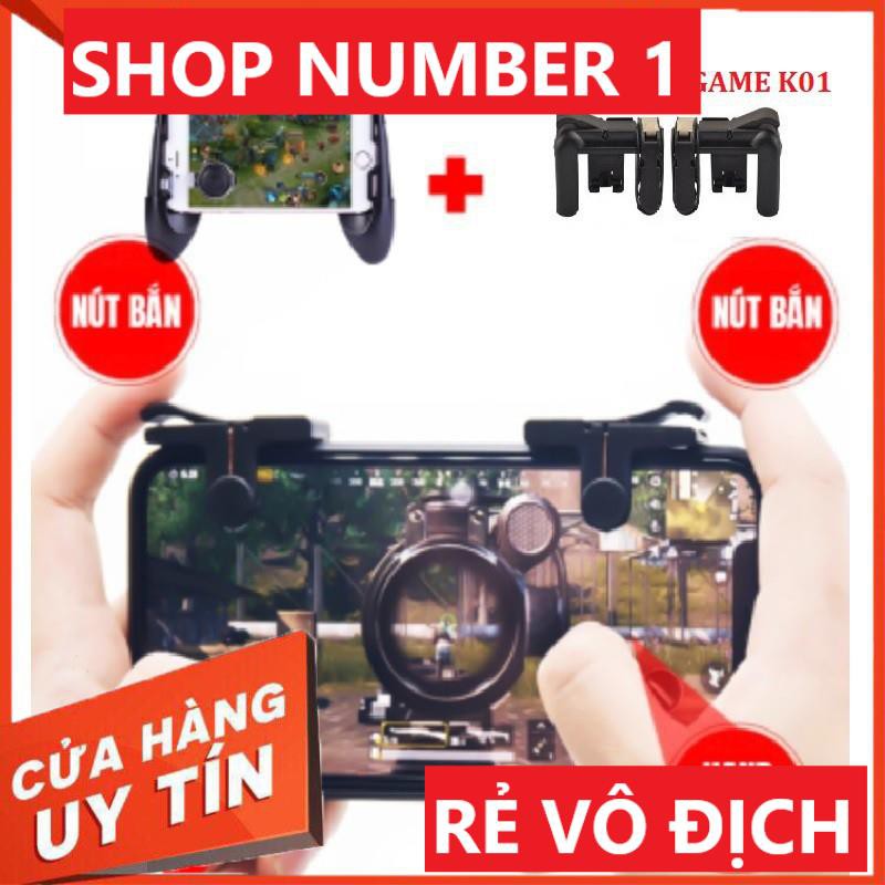 💥Bản Mới Nhất💥   Combo Tay cầm Chơi Game Liên Quân PUBG ROS tặng Bộ 2 nút bấm hỗ trợ chơi PUBG K01 💥 SIÊU HOT💥