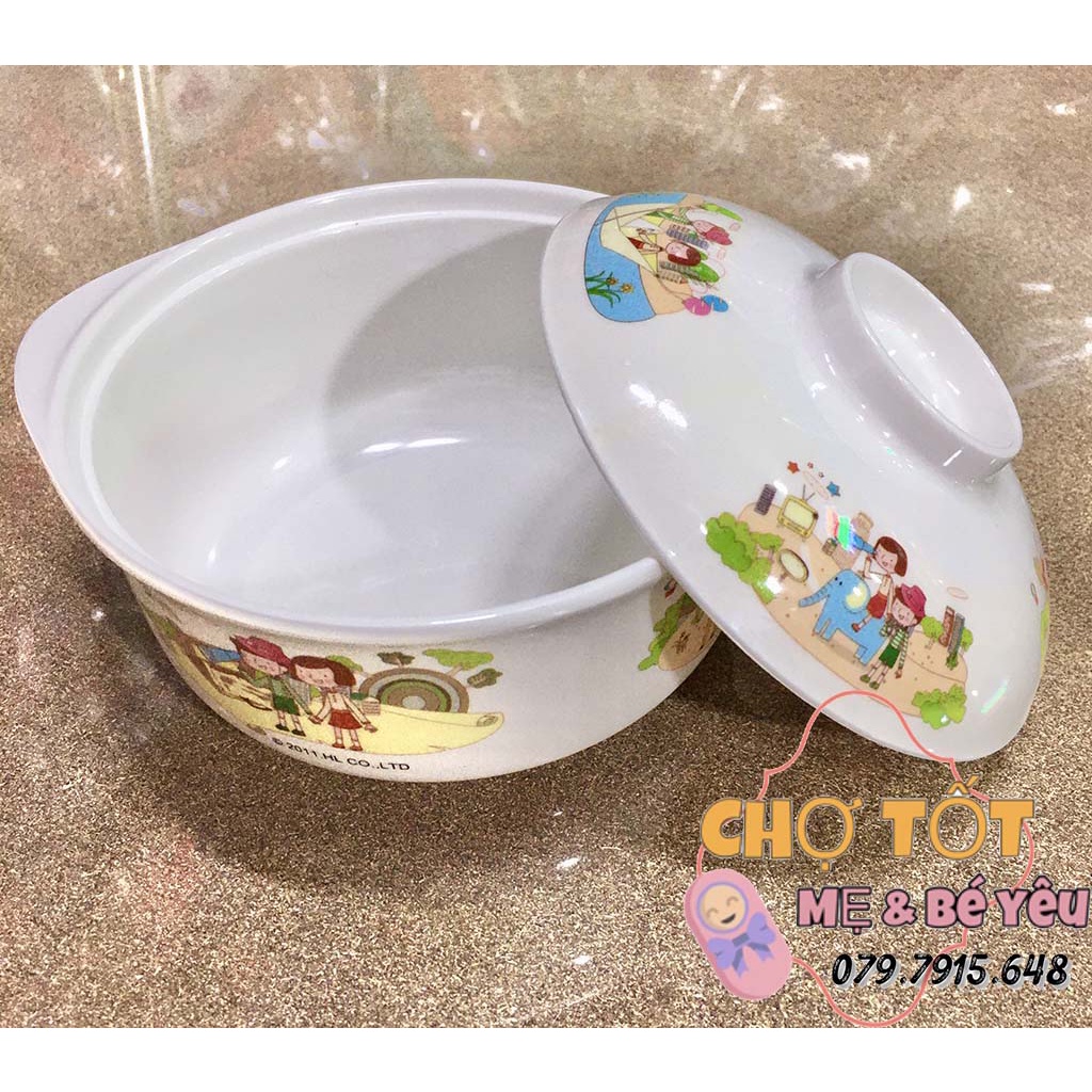 Chén Ăn Dặm Cho Bé Có Nắp Đậy Nhựa Meca Cao Cấp