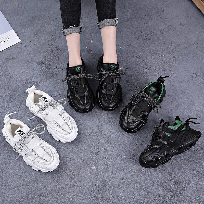 Da Net Red Tide MỚI, Muffin Dâu dày, Giày Super Phường Zhun, Chống mùi Trồng Trồng Sneakers,