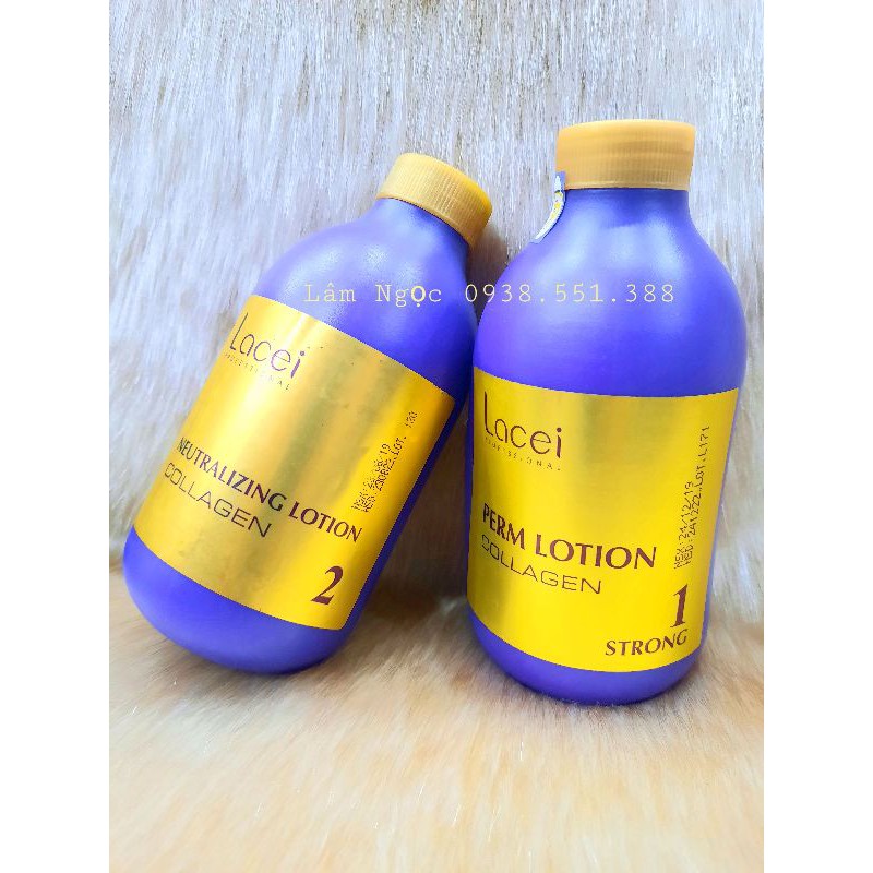 Bộ Uốn Nóng CAO CẤP LACEI COLLAGEN 500MLX2 DÀNH CHO Tóc Yếu, Hư Tổn, Gãy rụng.