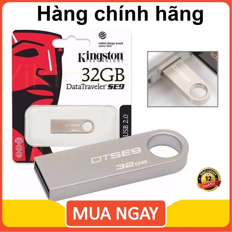 USB kingston 2.0 64Gb/32Gb/16Gb/8Gb/4Gb/2Gb SE9, bảo hành 12 tháng